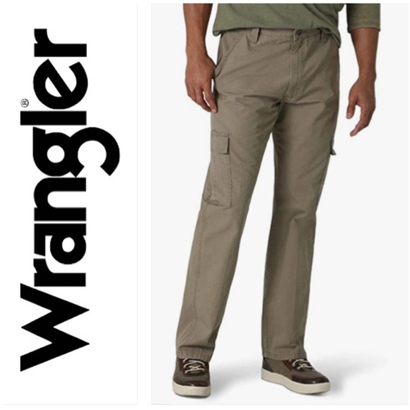 NWOT Wrangler Authentics Relaxed Fit Cargo Cotton Twill - Picture 1 of 3